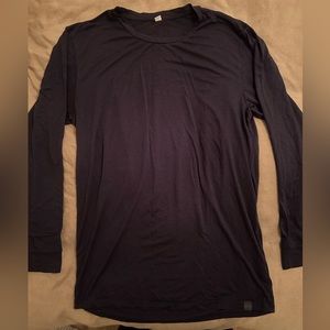 Uniqlo heat tech long sleeve shirt - navy blue